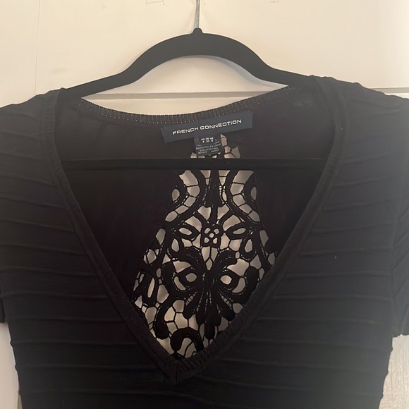 French Connection Knit Black Mini Dress - Picture 2 of 4